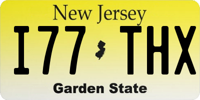 NJ license plate I77THX