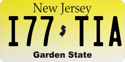 NJ license plate I77TIA