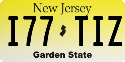 NJ license plate I77TIZ