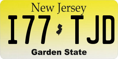 NJ license plate I77TJD