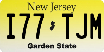 NJ license plate I77TJM