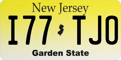 NJ license plate I77TJO