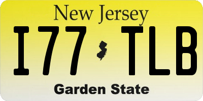 NJ license plate I77TLB