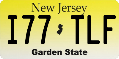 NJ license plate I77TLF