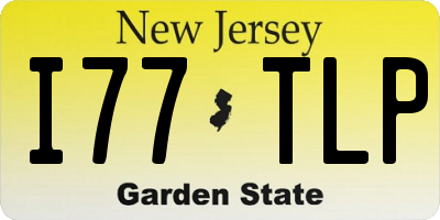NJ license plate I77TLP