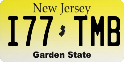 NJ license plate I77TMB