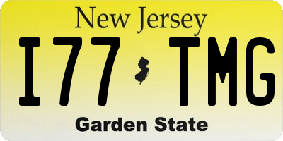 NJ license plate I77TMG
