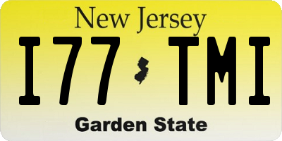 NJ license plate I77TMI
