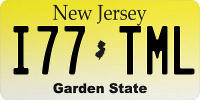 NJ license plate I77TML