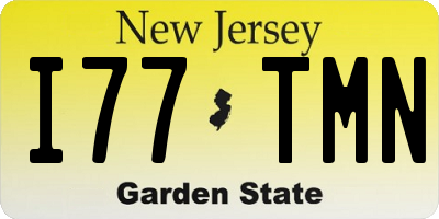 NJ license plate I77TMN
