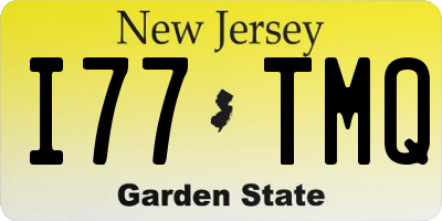 NJ license plate I77TMQ