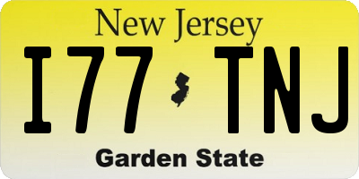 NJ license plate I77TNJ