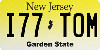 NJ license plate I77TOM