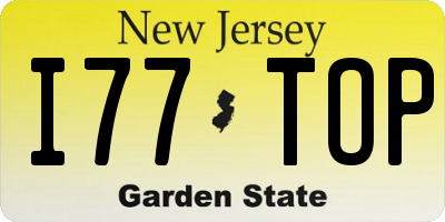 NJ license plate I77TOP