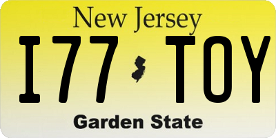 NJ license plate I77TOY