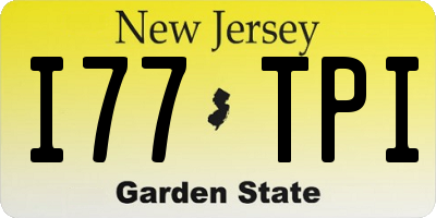 NJ license plate I77TPI
