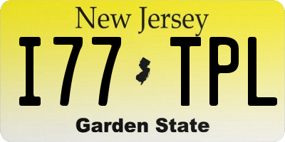 NJ license plate I77TPL