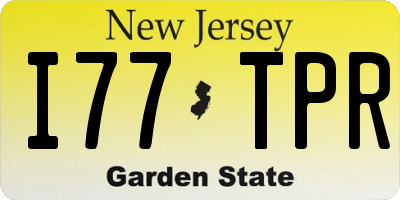 NJ license plate I77TPR