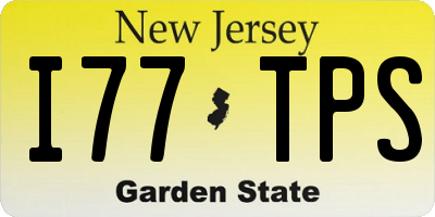 NJ license plate I77TPS