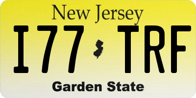 NJ license plate I77TRF