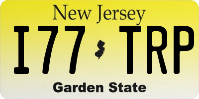 NJ license plate I77TRP