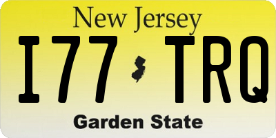 NJ license plate I77TRQ