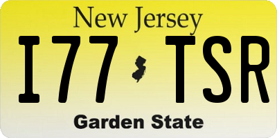 NJ license plate I77TSR
