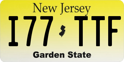 NJ license plate I77TTF