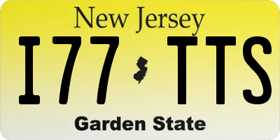 NJ license plate I77TTS