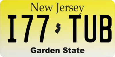 NJ license plate I77TUB