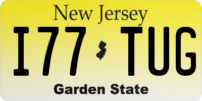 NJ license plate I77TUG