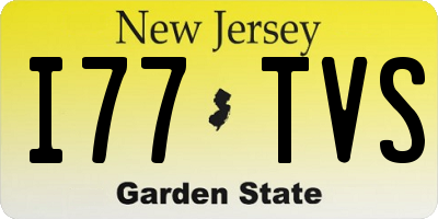 NJ license plate I77TVS
