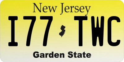 NJ license plate I77TWC