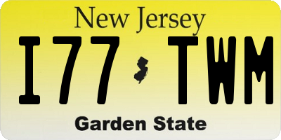 NJ license plate I77TWM