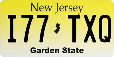 NJ license plate I77TXQ