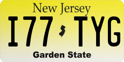 NJ license plate I77TYG