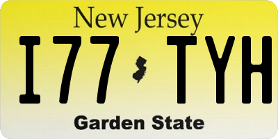 NJ license plate I77TYH
