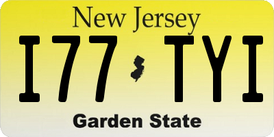 NJ license plate I77TYI