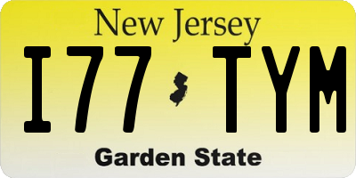 NJ license plate I77TYM