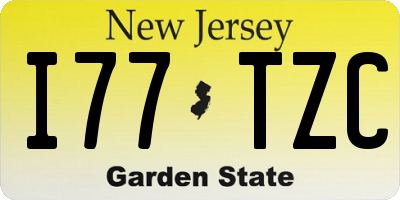 NJ license plate I77TZC