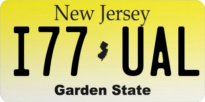 NJ license plate I77UAL