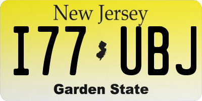 NJ license plate I77UBJ