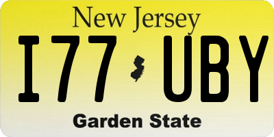 NJ license plate I77UBY