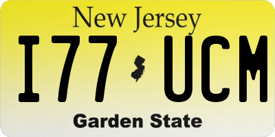 NJ license plate I77UCM