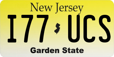 NJ license plate I77UCS