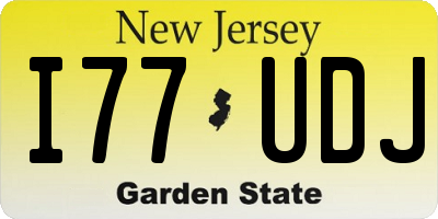 NJ license plate I77UDJ