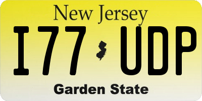 NJ license plate I77UDP