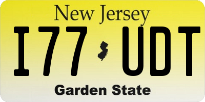 NJ license plate I77UDT