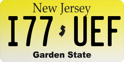 NJ license plate I77UEF