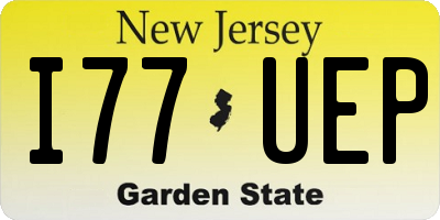 NJ license plate I77UEP